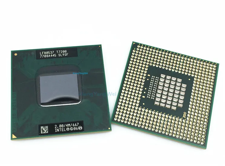 intel CPU laptop Core 2 Duo T7200 CPU 4M Socket 479 Cache/2.0GHz/667/Dual-Core Laptop processor