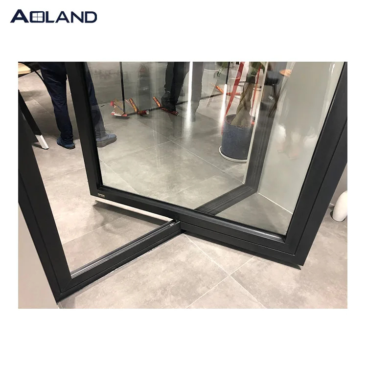 Commercial grade aluminium glass pivot door for hotel spring door entrance door