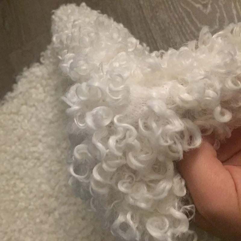 Curly faux fur fabric photography props,bakset cushion blanket for baby photography props