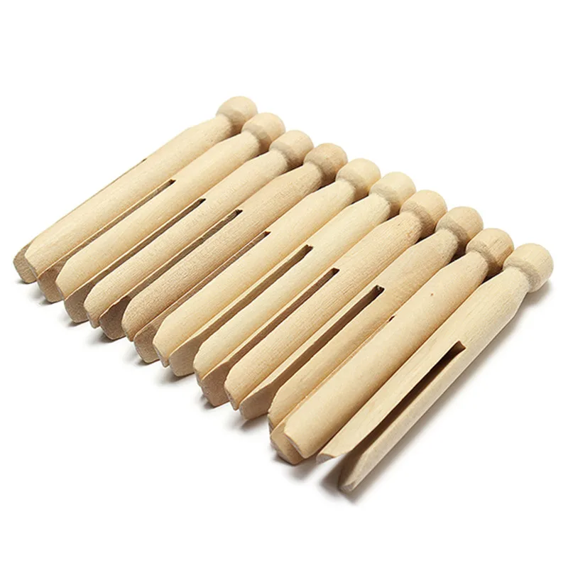 Multipurpose Eco-Friendly Wooden Pegs and Doll Pins Painted Hanger for Arts Crafts Household Decoration Home Decor