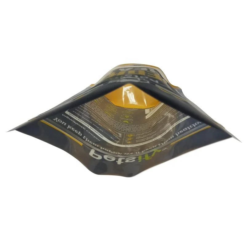 New design free sample moisture proof nontoxic stand up pet food bag pet dog treat bag with your own design