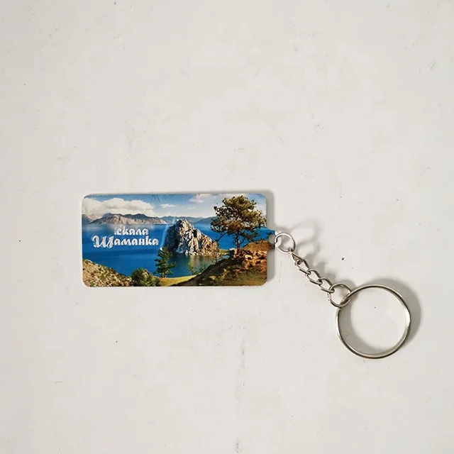 Hot sale USA souvenir embossed letter 3*6.5cm metal aluminum keychain