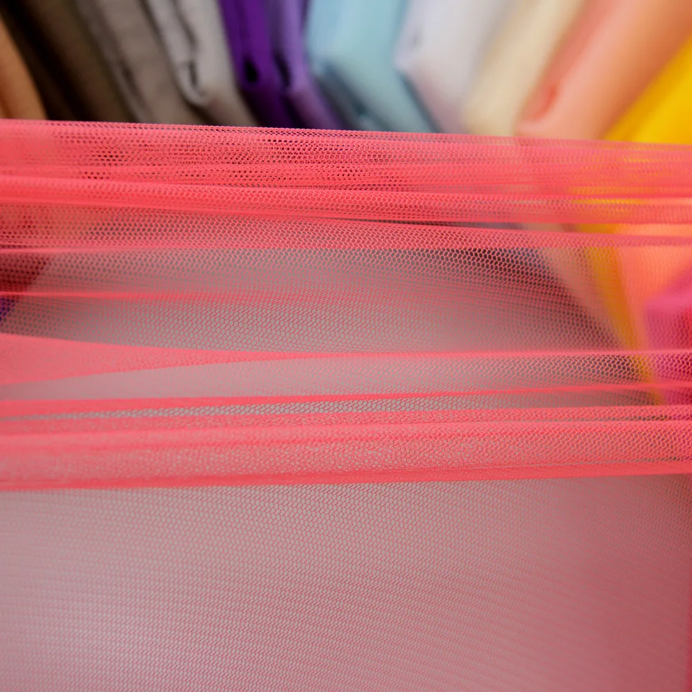 stretch hexagonal English netting material tulle mesh fabric