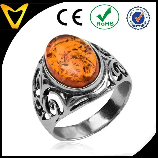 Alibaba Hot Selling China Cheap 925 Sterling Silver Jewelry Grapevine Ring With Ice Green Amber