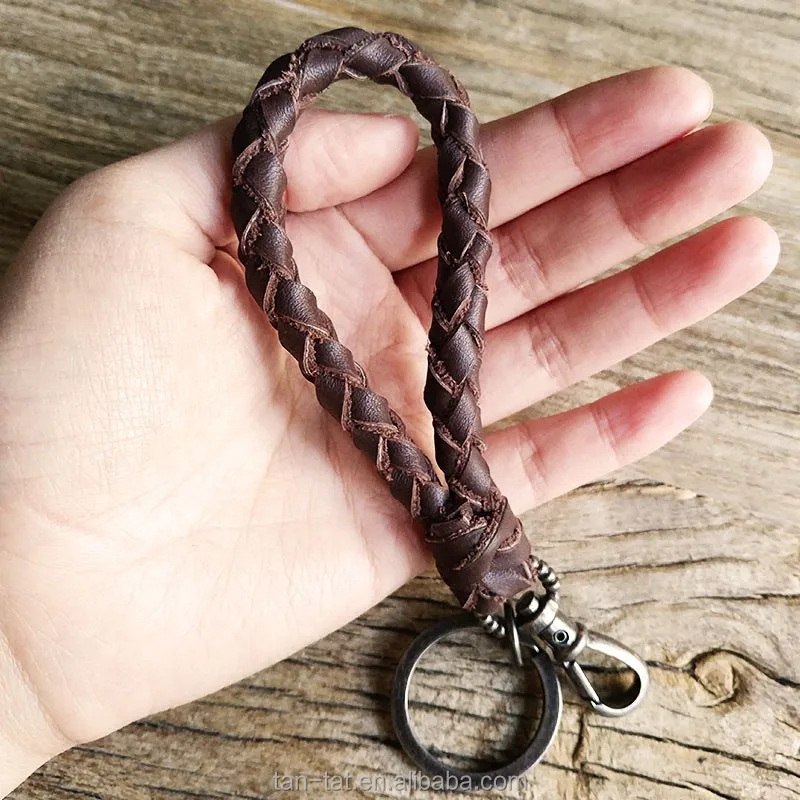 Genuine Leather Strap Key Chain Ring