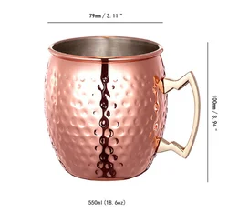 Ананас стакан золото кружки для московского Мула из нержавеющей стали чашка бокал коктейлей вина стеклянная панель инструментов 902082