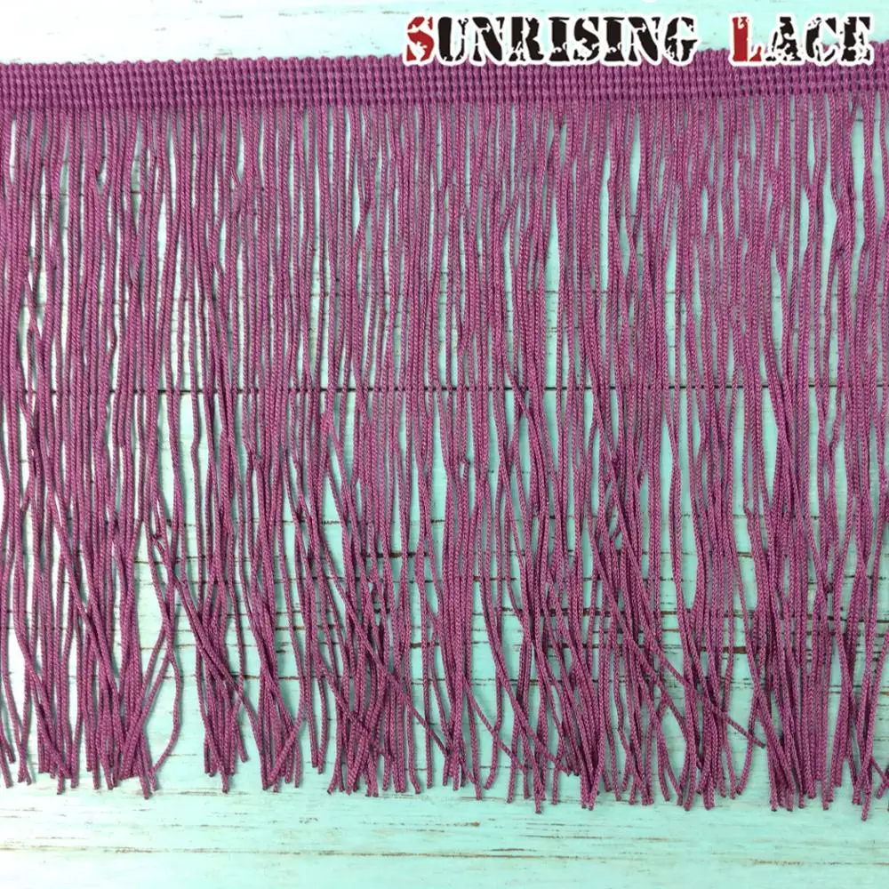Long Rayon Silk Fabric Cut Trim Lace Chainette Fringe