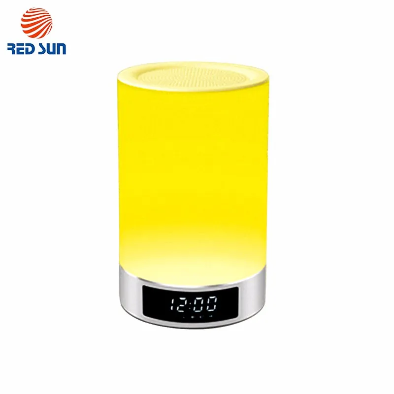 Новый дизайн беспроводной bluetooth-динамик лампа с будильником