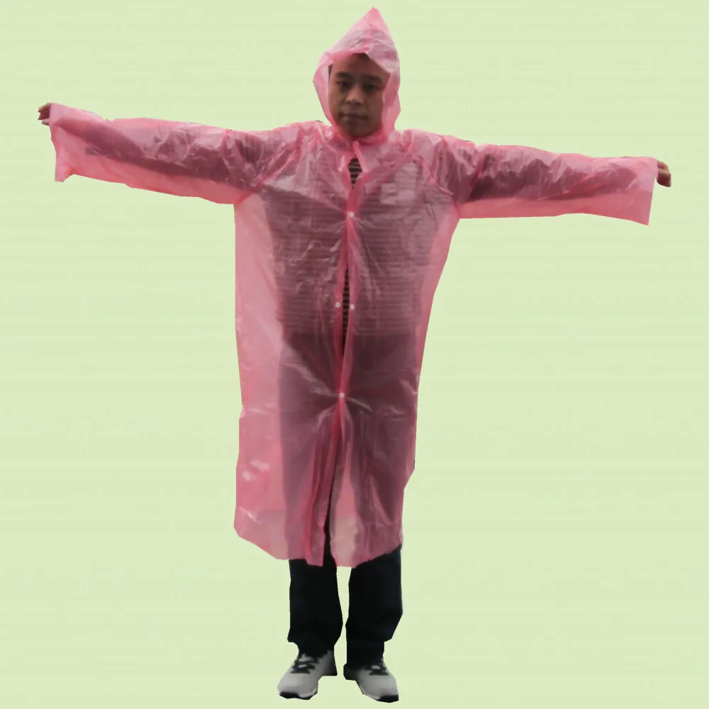 Factory direct sale disposable degradable plastic raincoat rain poncho