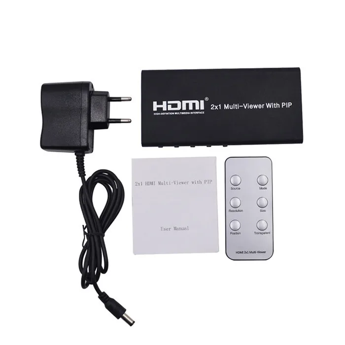 hdmi 2 port hdmi 2 x 1 multi-viewer with pip with IR picture division
