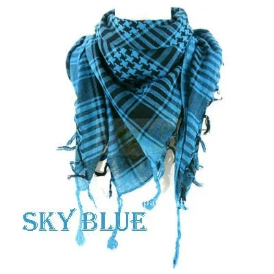 blue Arab scarf