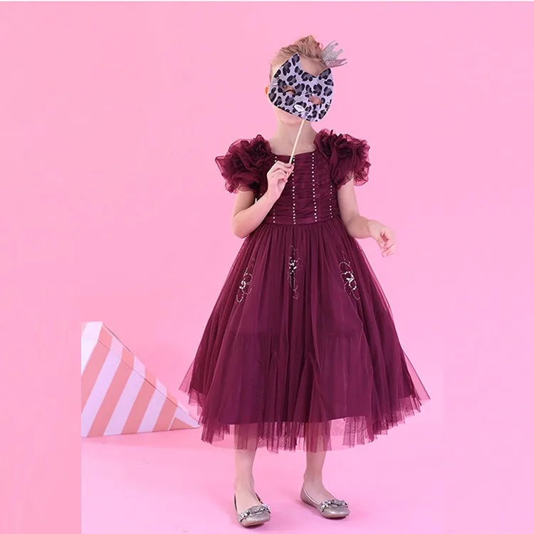Quality-Assured New Fashion kids party dress children kids girl dress