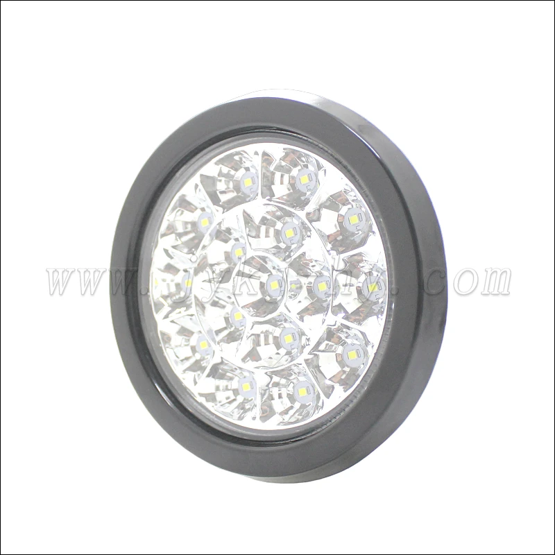NEW Truck Trailer 16 LED Round Reflector Rear Tail Brake Stop Marker Light Indicator