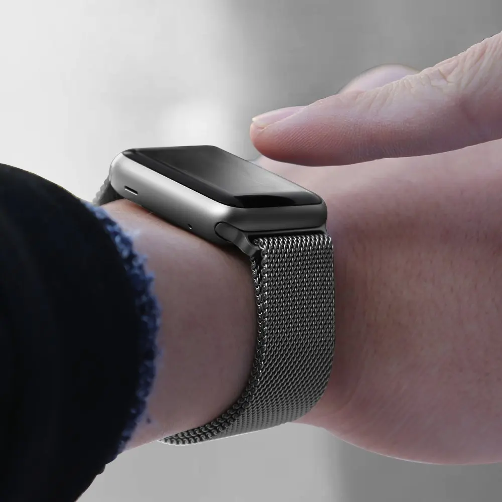  Классическая Быстрая доставка Milanese Loop Correa для Apple Watch сетчатый ремешок из нержавеющей стали Series