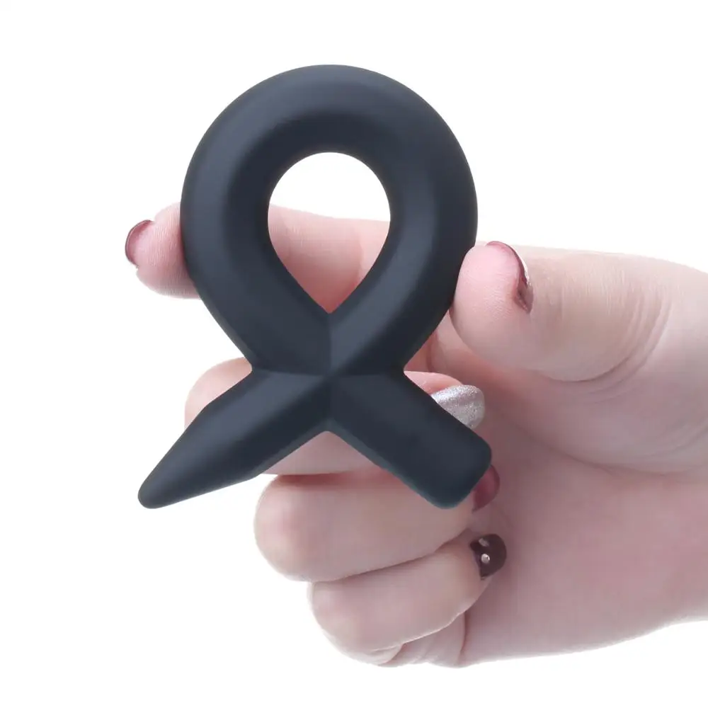 Black Rubber Flexible Sex Toy Liquid silicone Penis Ccock Ring