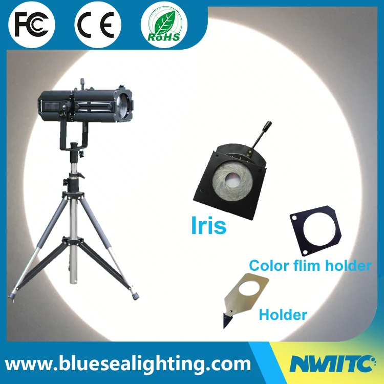 3200K 5600K Iris holder led cob gobo projector zoom 200w profile light
