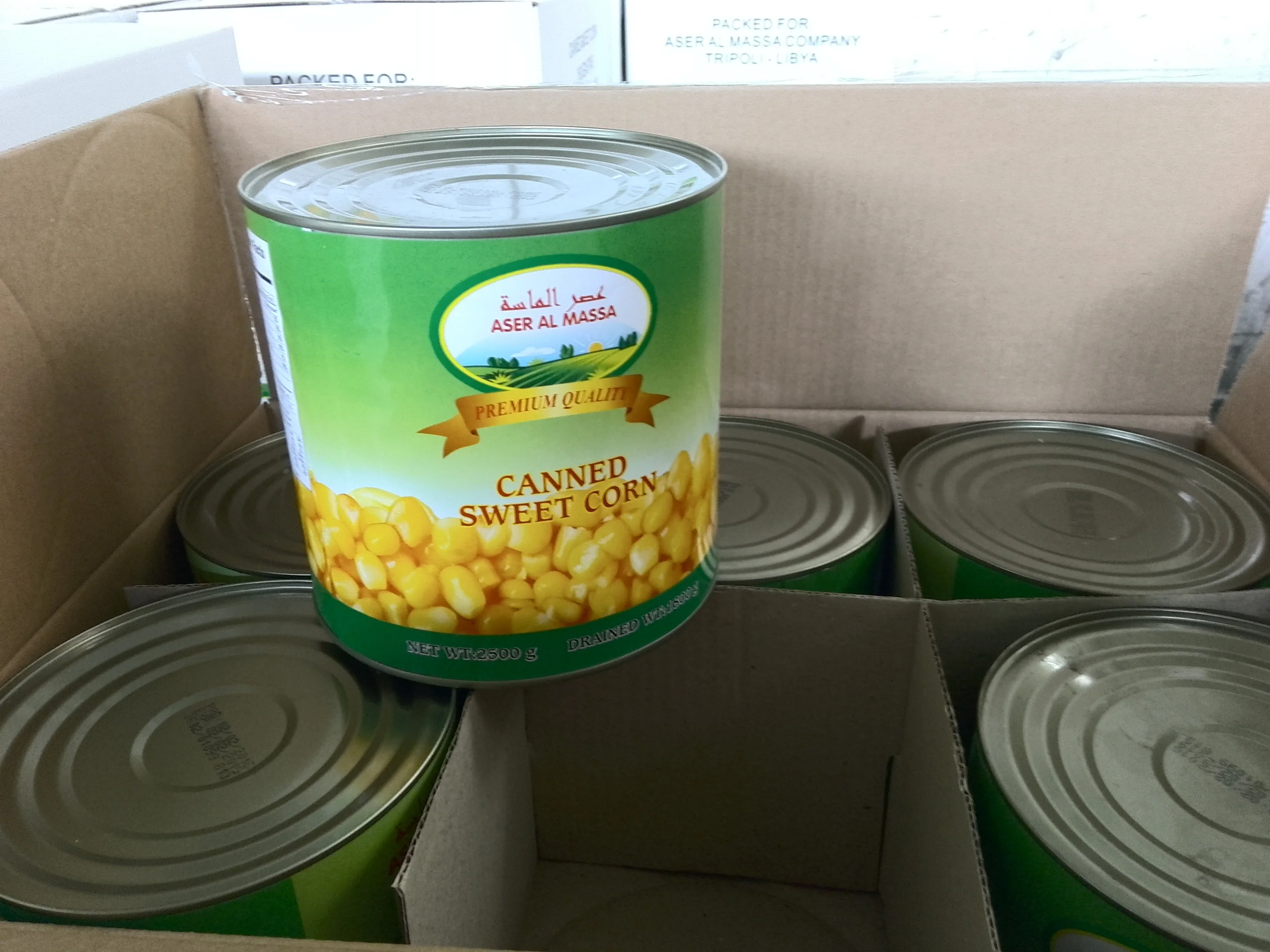 
Canned Sweet Corn Kernels In Brine 184G X24TIN /400G X24TIN /2840GX6TIN 