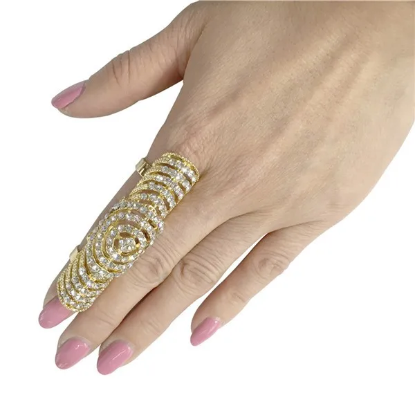 New Fashion Retro Vintage Rock Punk Full Finger Joint Armor Knuckle Alloy Rings