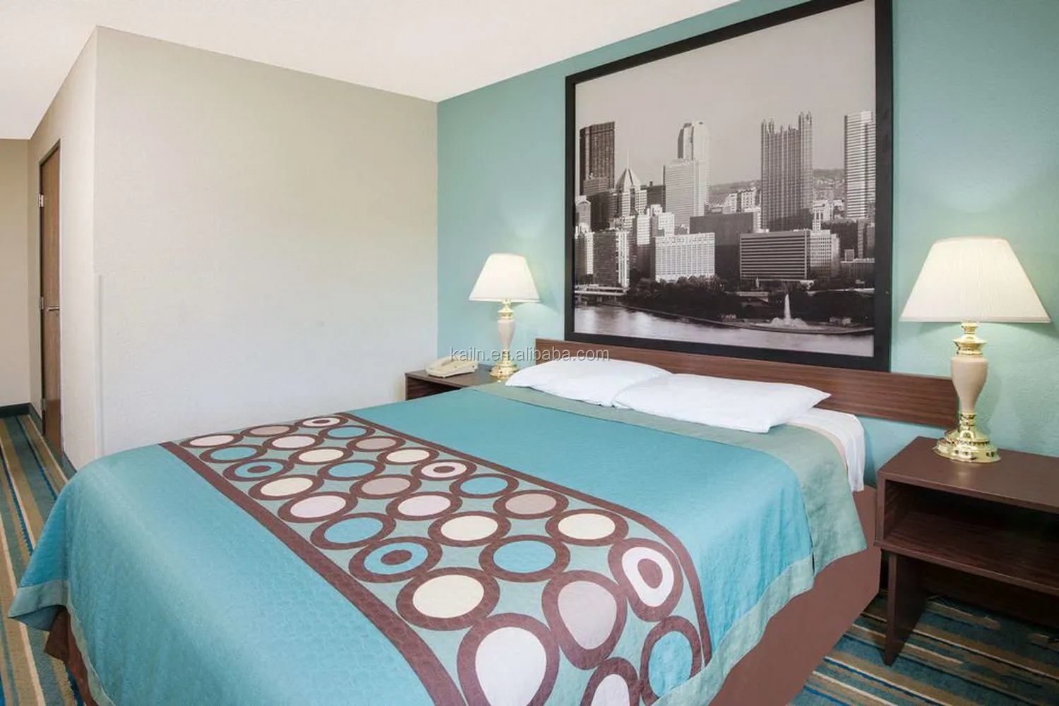 GRT6139 Hotel Modern King Size Bedroom Sets Furniture Custom Made Super 8 Cheap Hotel Furniture