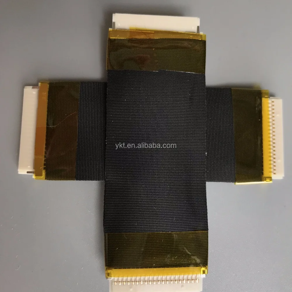 DF19-20S-1C to DF19-20S-1C flat lvds cable 50mm Crimped wire length