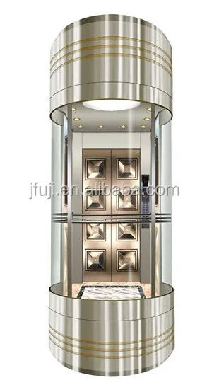 
Sightseeing glass home small residential elevator for villa house 