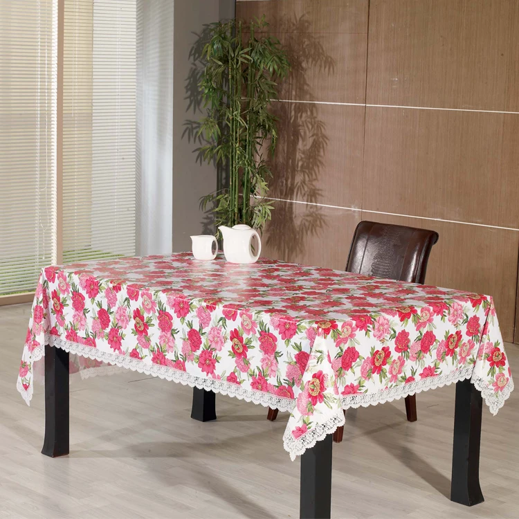 PVC china handmade tablecloth embroidery factory, handmade turkey tablecloth