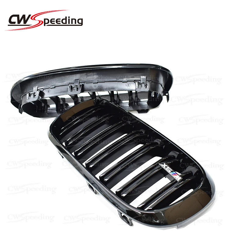 2015-2016 ABS SHINY BLACK FRONT BUMPER GRILLE FRONT GRILL FOR BMW  SERIES X5 X6 F15 F16