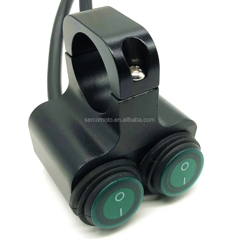 Waterproof 12v 22mm Aluminium Alloy Motorcycle Handlebar Fog Light Switch