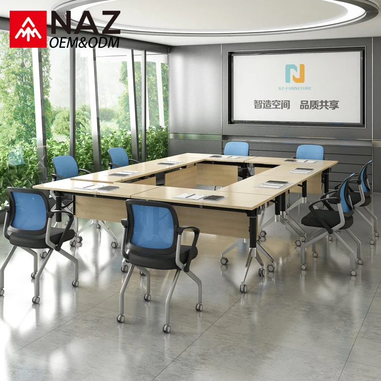 
Hot selling high quality folding training table with wheel for training room 