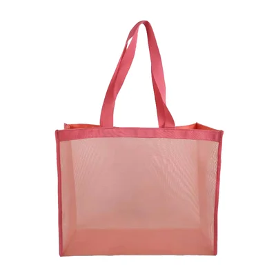 
Promotional Customized Large Capacity Foldable Multiple Nylon Mesh Market Shopping Bag For Carry 