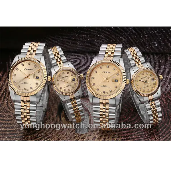 1148 Quartz Full Stainless Steel Vogue Couple Lover Wrist Watch