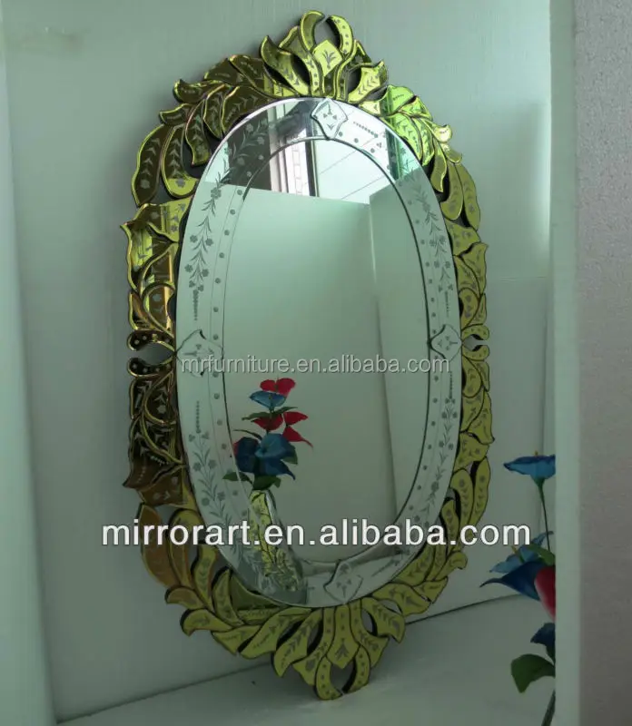 Ornate Gold Frame Mirror for Bathroom