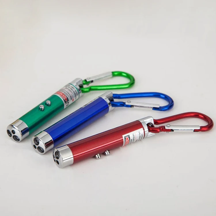 Small Portable 3 in 1 UV Detector Laser White Light Led Flashlight With Clip Hook