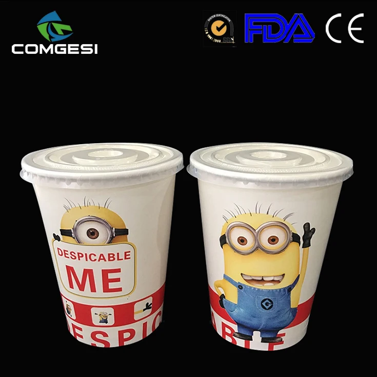 
Customer Logo Accepted 8oz/12oz/16oz/20oz Disposable Hot Drink Coffee Paper Cup With Flat Lid 