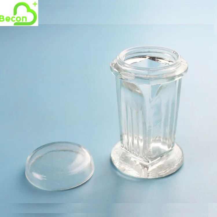 Medical Lab Glass 5-10 Slides Staining Jar with Glass Cover