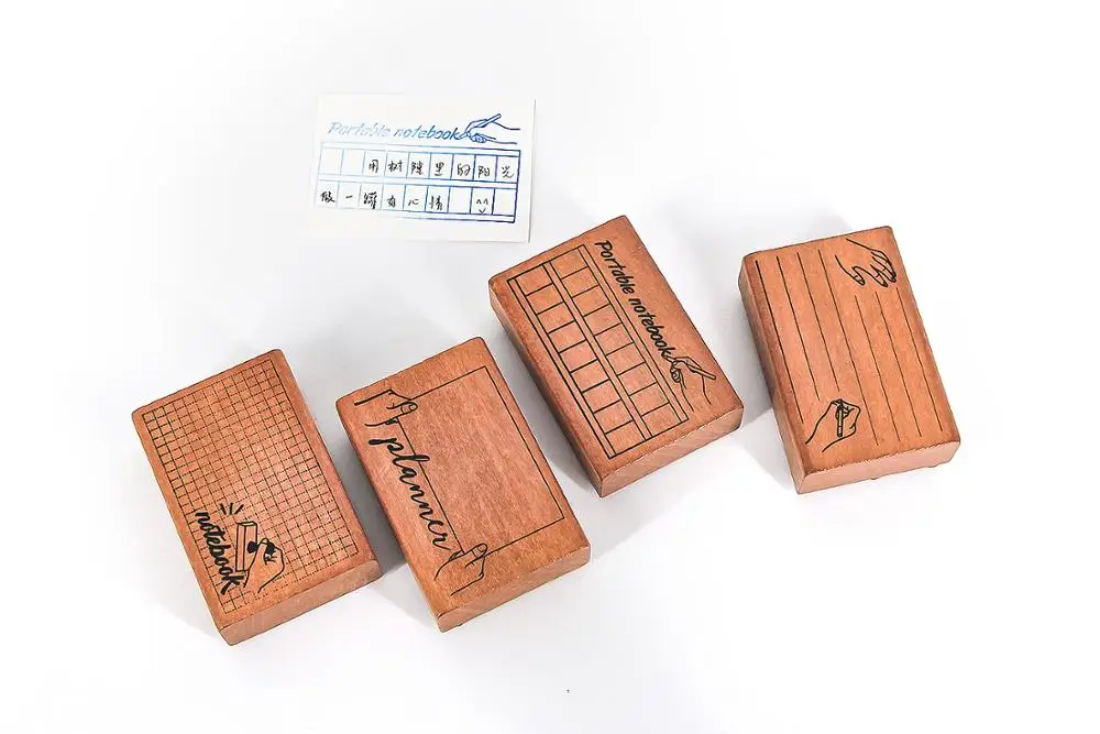
Fun&Joy Seal Luxury Teacher Office China New Product Stationery Rubber Wooden Stamp 