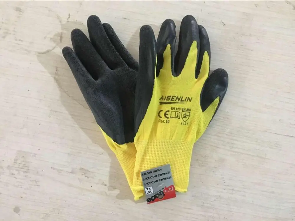 Cheap Competitive Price Popular Green Latex Coated Gloves