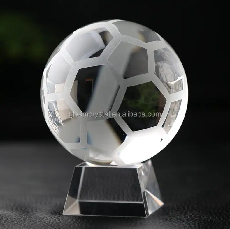 Clear Wholesale K9 Crystal Ball Glass Football Ball