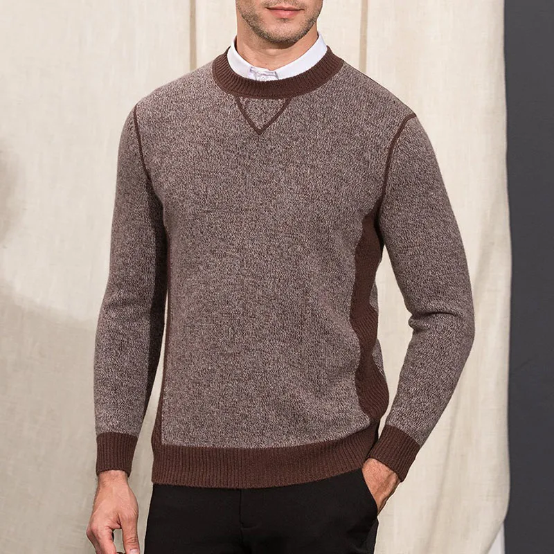 Pure merino wool  autumn and winter warm sweater youth thick sweater