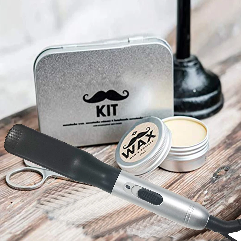 Private Label Hair Salon Products Male And Female Hair Massaging Combs Lcd Display Electric Hair Brush Beard Straightener