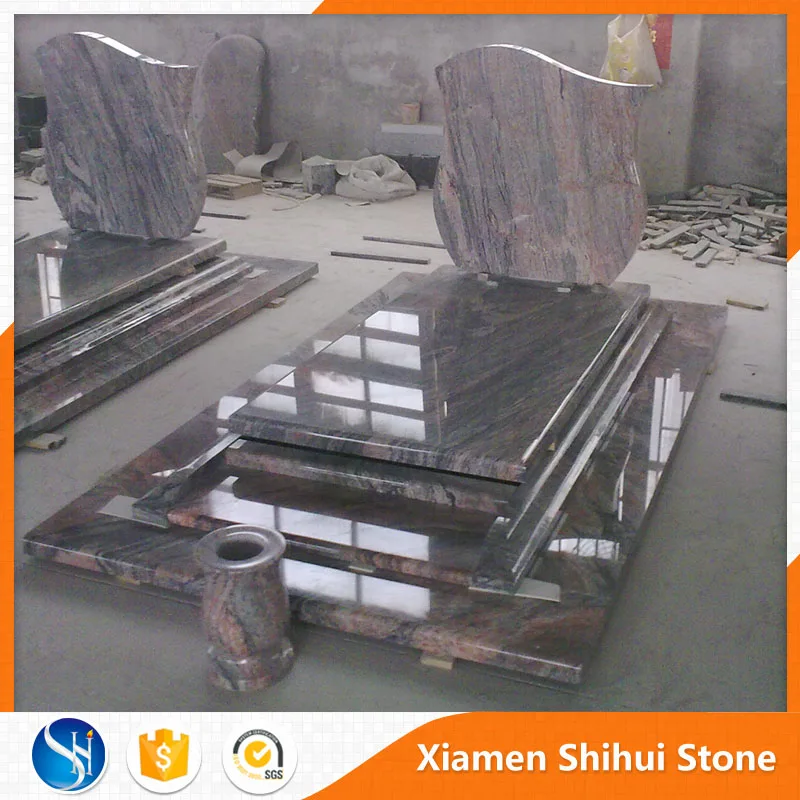 Pradiso purple polished French customized granite tombs prices