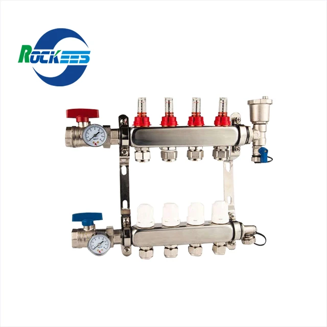 Hot Sale Brass Underfloor Heating Water Mixing Manifold
