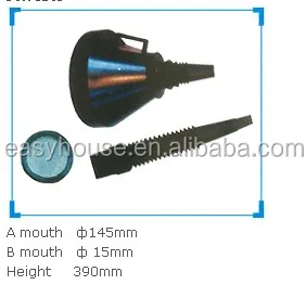 
food grade plastic large kitchen oil funnel with filter 