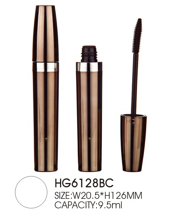 High quality round brown cosmetic packaging empty mascara tube