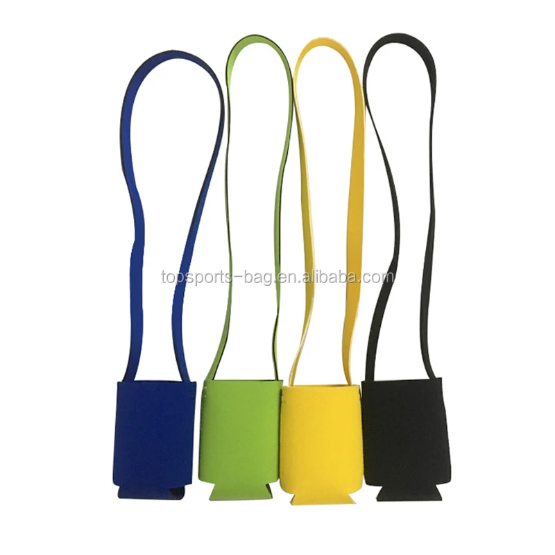Neoprene Neck Strap Beer Soft Can Cooler with Lanyard