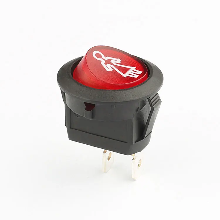 KCD8 3 pin 3 position on off on round rocker switch 6a 250v
