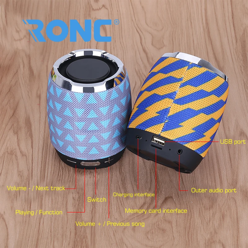 New Design BT, FM, Memory Card, USB Micro Multimedia Speaker