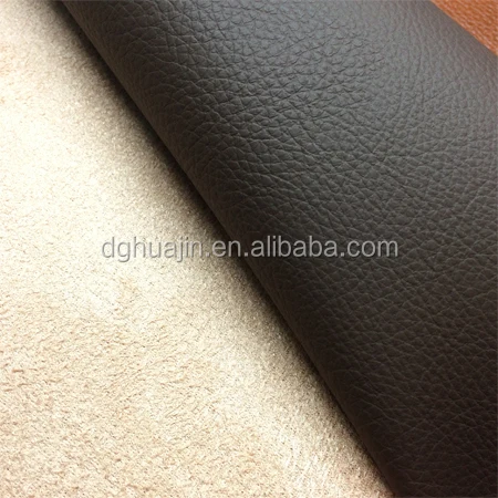 Custom Eco Friendly Pvc Embossed Semi Pu Synthetic Faux Furniture Leather Gold Artificial Fabric Leather For Car Seat