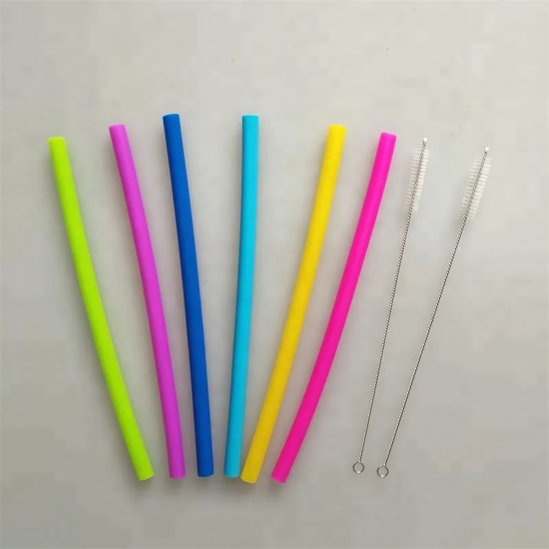 manufacture silicone straws reusable straws for household bar and cafe