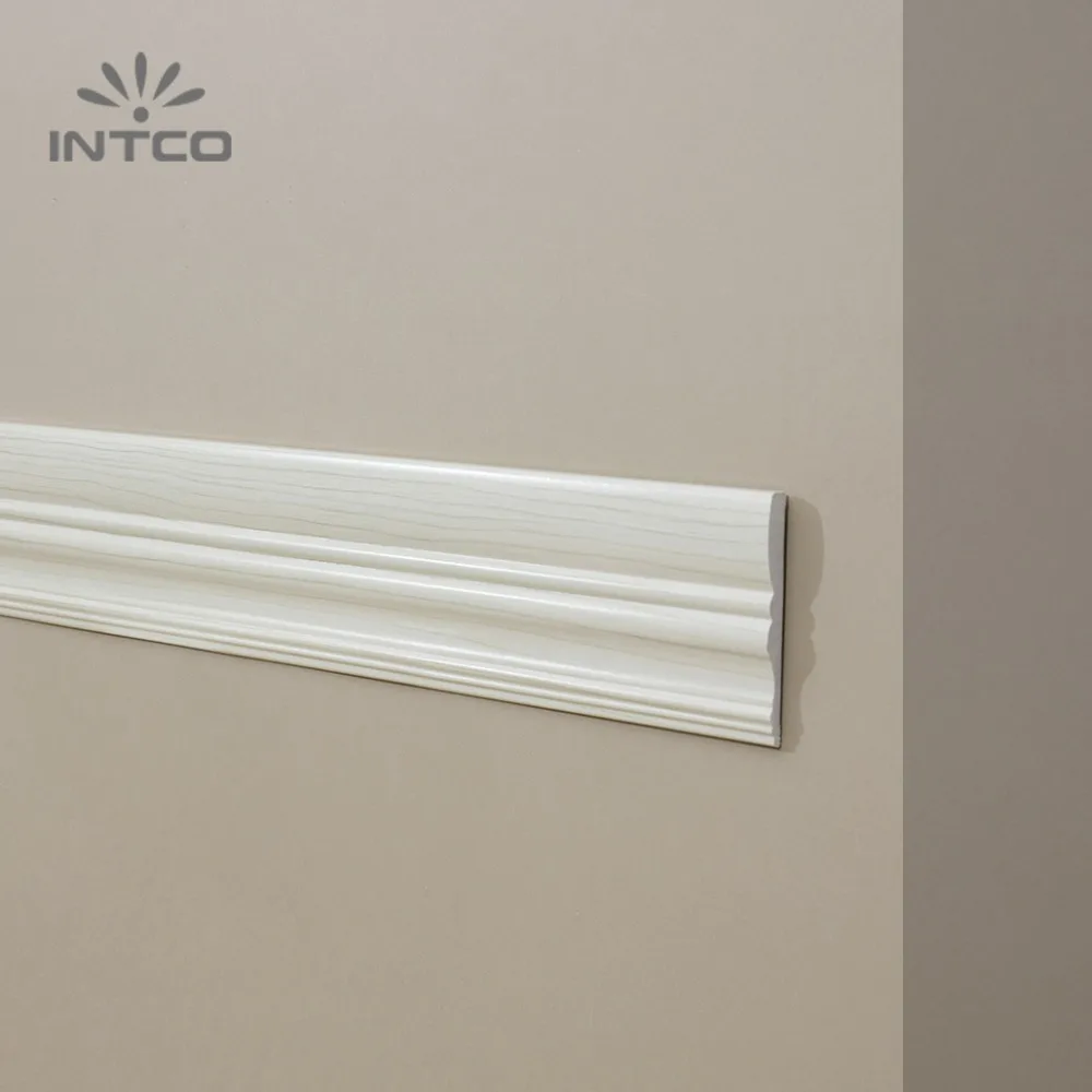 INTCO 8cm High Quality Waterproof Wall Decorative Polished Plastic Foam Chair-Rails Moulding Chair Rail